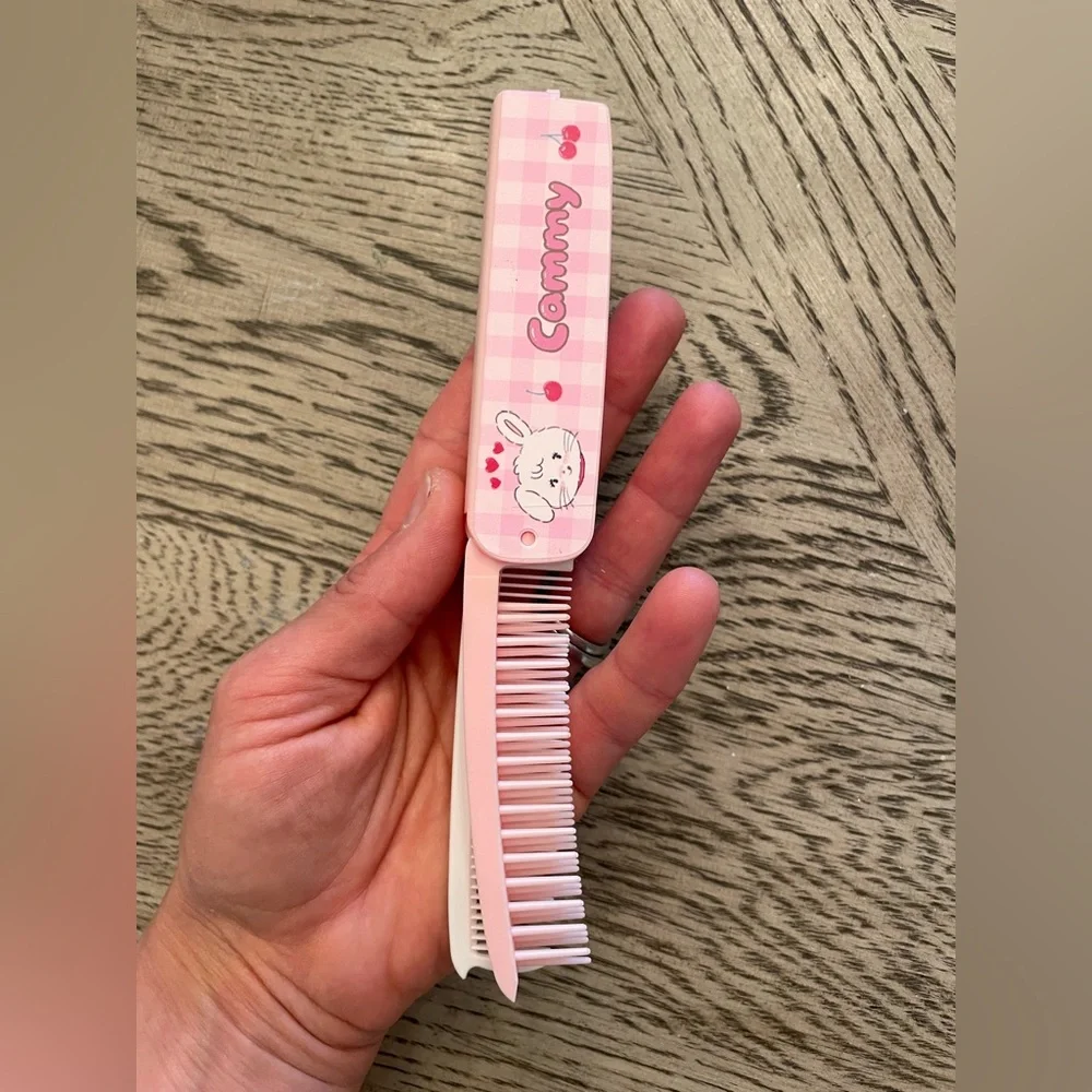 🍒4/$15 Girls Pink and White Folding Comb Set